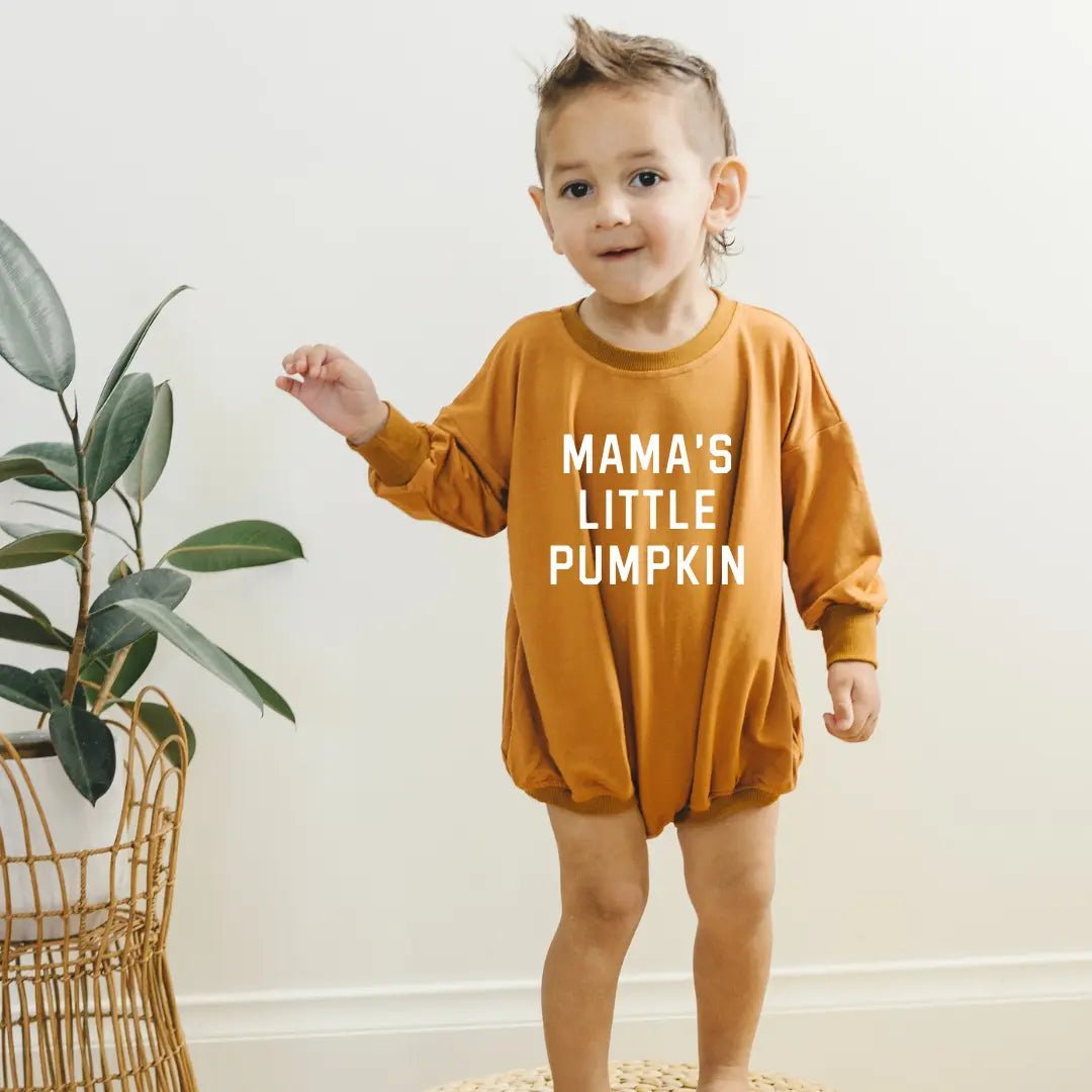 Little Joy Co. Mama's Little Pumpkin Bamboo Bubble Romper for Babies - Everetts Place Boutique - 