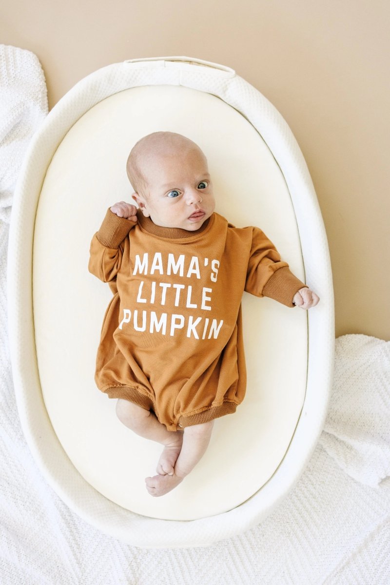 Little Joy Co. Mama's Little Pumpkin Bamboo Bubble Romper for Babies - Everetts Place Boutique - 