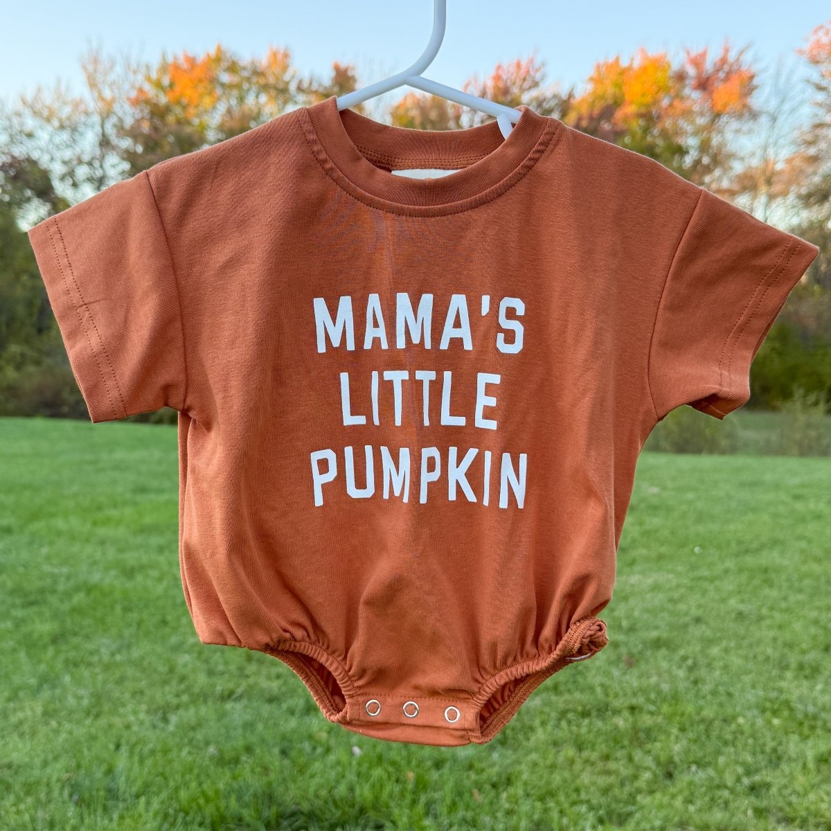 Little Joy Co. Mama’s Little Pumpkin T-Shirt Bubble Romper - 