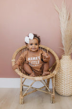 Little Joy Co. Mama's Pumpkin Sweatshirt Romper Snaps Easy Diaper Change - Everetts Place Boutique - 