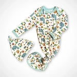 Kolorful Manatee Newborn Bamboo Gown Soft Comfortable Gender Neutral Take Home Outfit - Everetts Place Boutique - 