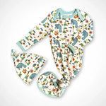 Kolorful Manatee Newborn Bamboo Gown Soft Comfortable Gender Neutral Take Home Outfit - Everetts Place Boutique - 