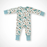 Kolorful Manatee Pajamas with Two Way Zipper and Fold Over Hands and Feet - Everetts Place Boutique - 