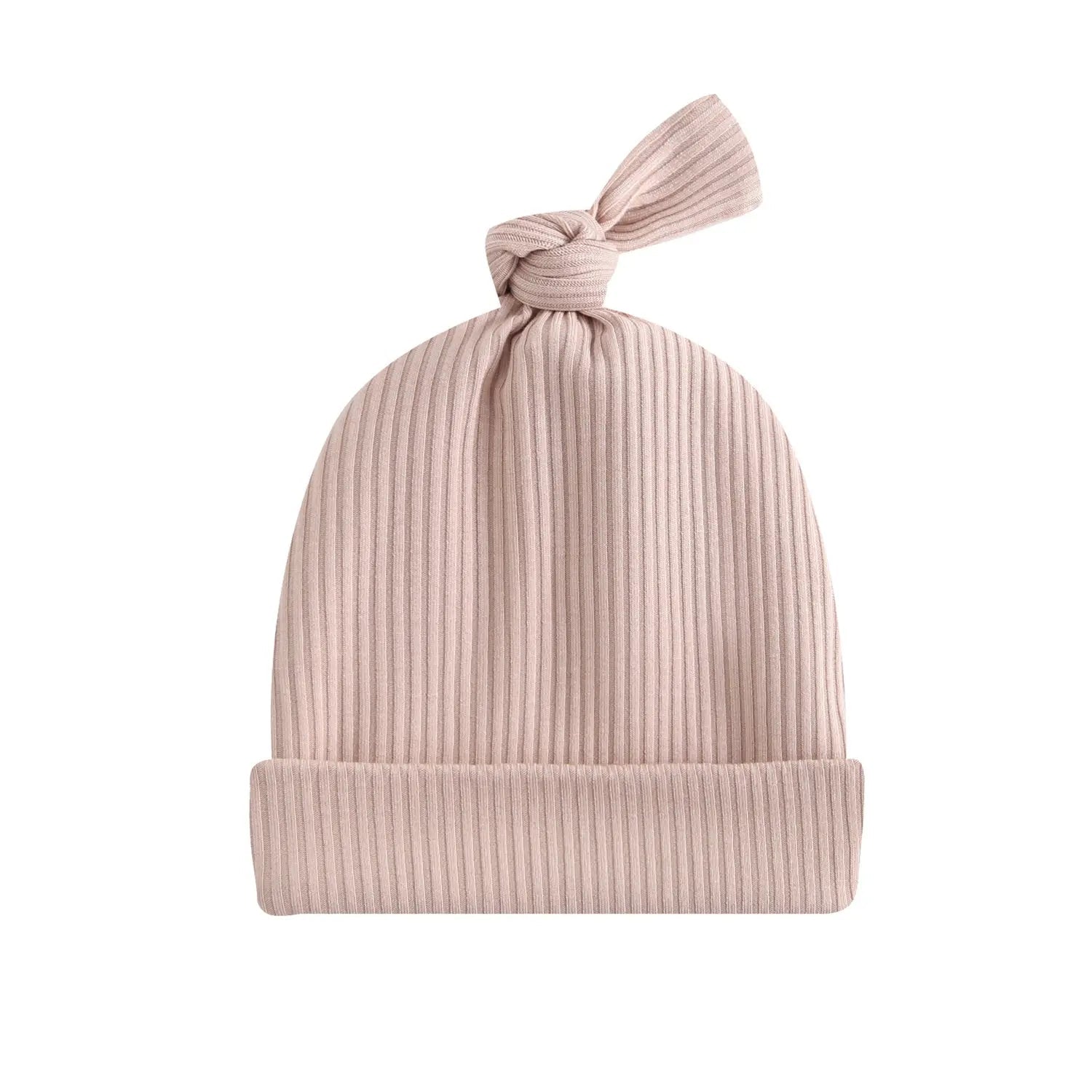 Maple Ribbed Baby Beanie Hat - Knit cap, Pink, Wool, Beanie, Natural material | Everetts Place