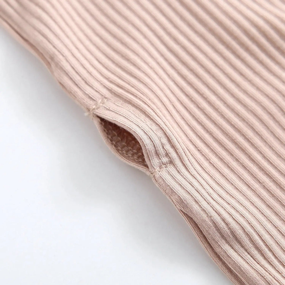 Luxie Charm Maple Ribbed Zippered Baby Romper - 