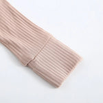 Luxie Charm Maple Ribbed Zippered Baby Romper - 
