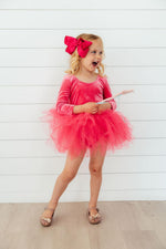 Magenta Velvet L/S Tutu Leotard by Mila & Rose ®