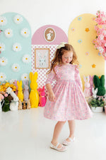 Little Bow Peeps 3/4 Sleeve Ruffle Twirl Dress by Mila & Rose ®