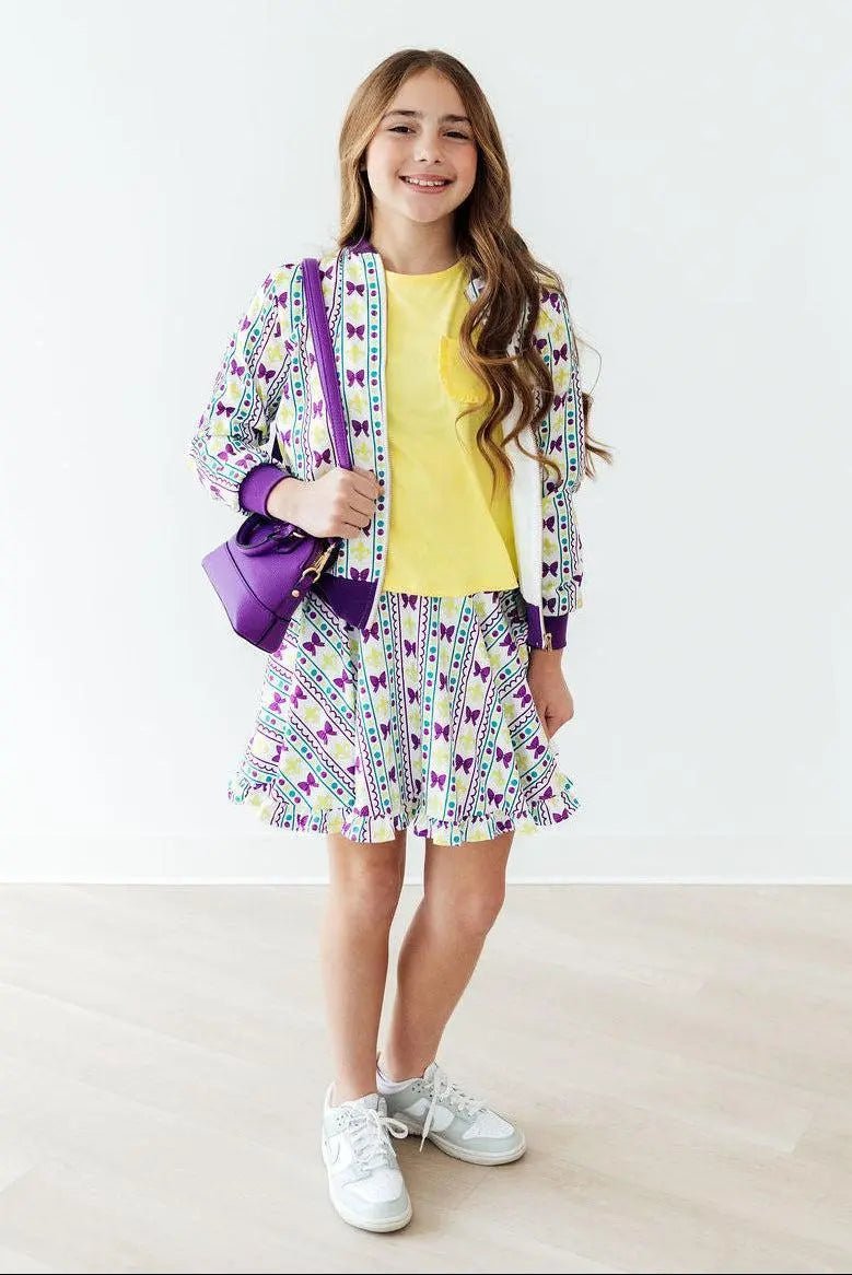 Mila & Rose ® Mardi Gras Ruffle Twirl Skort - 