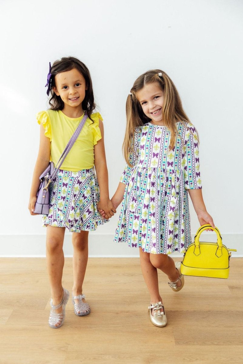 Mila & Rose ® Mardi Gras Ruffle Twirl Skort - 