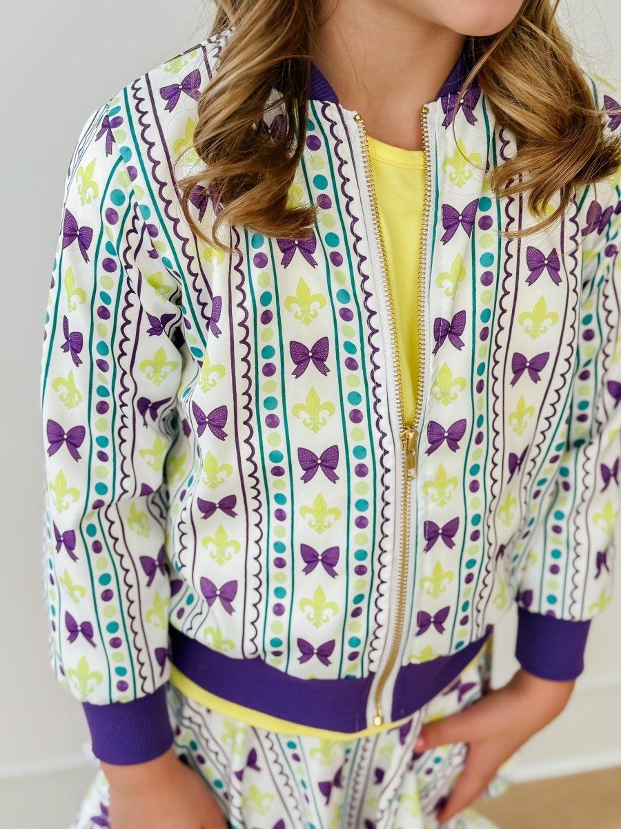 Mila & Rose ® Mardi Gras Satin Jacket - 