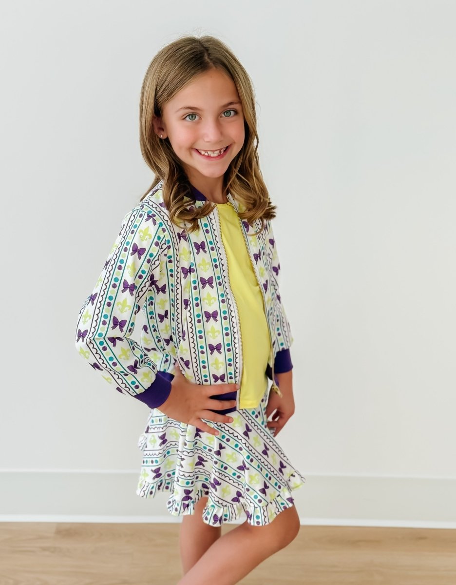 Mila & Rose ® Mardi Gras Satin Jacket - 