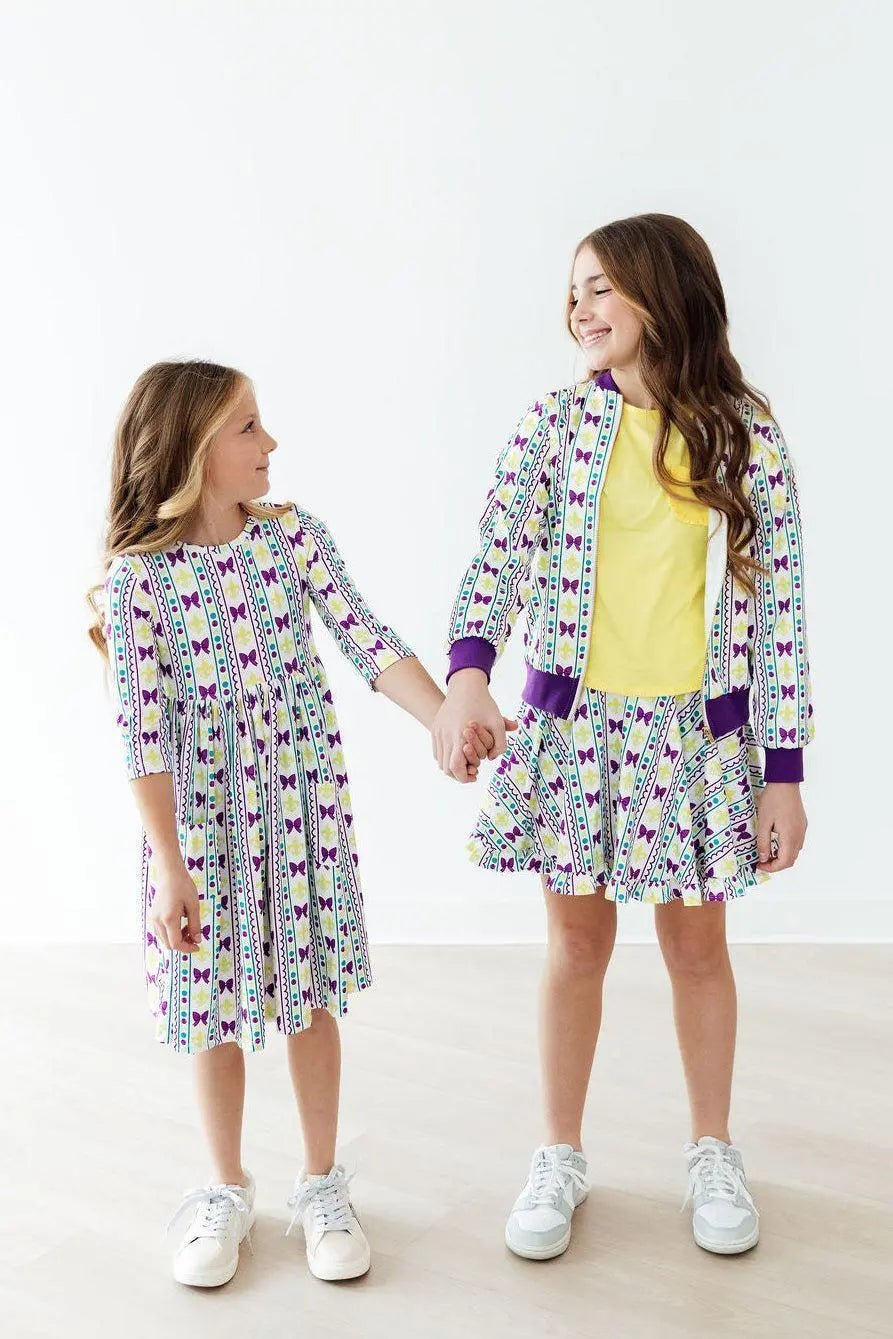 Mila & Rose ® Mardi Gras Satin Jacket - 