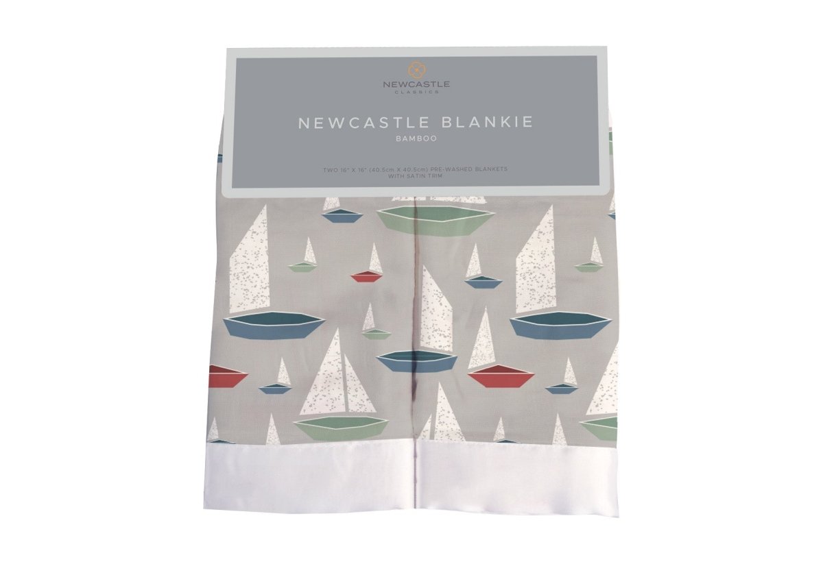 Newcastle Classics Marina Sailboats Bamboo Blankie with Soft Comfort for Babies - 
