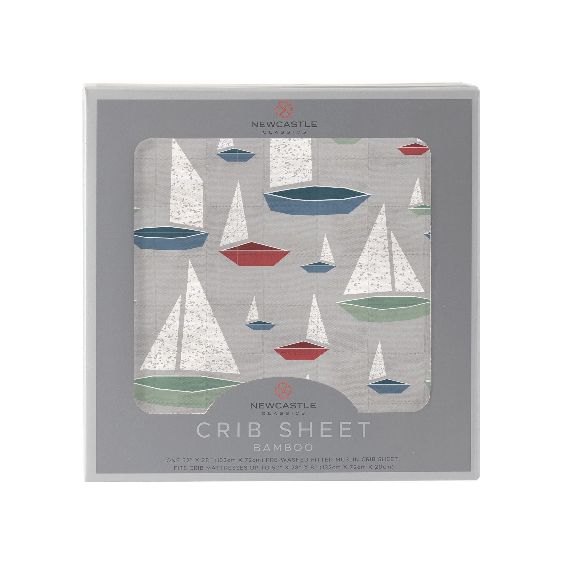 Marina Sailboats Bamboo Muslin Crib Sheet Soft Breathable Comfortable 28 x 52 Inches Newcastle Classics