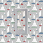 Newcastle Classics Marina Sailboats Bamboo Swaddle Soft Muslin Baby Blanket for Infants - 