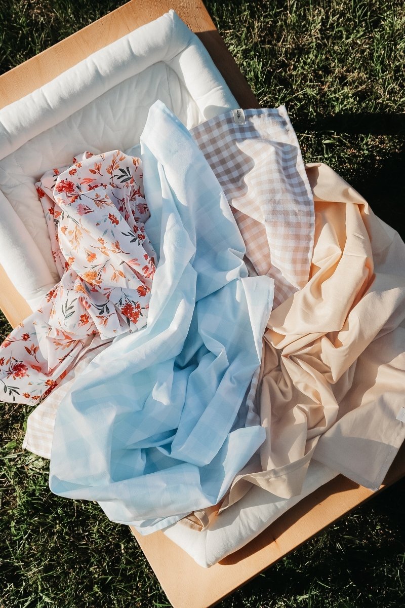 Little Mae & Co Marine Blue Baby Blanket 100 Percent Cotton Breathable - Everetts Place Boutique - 