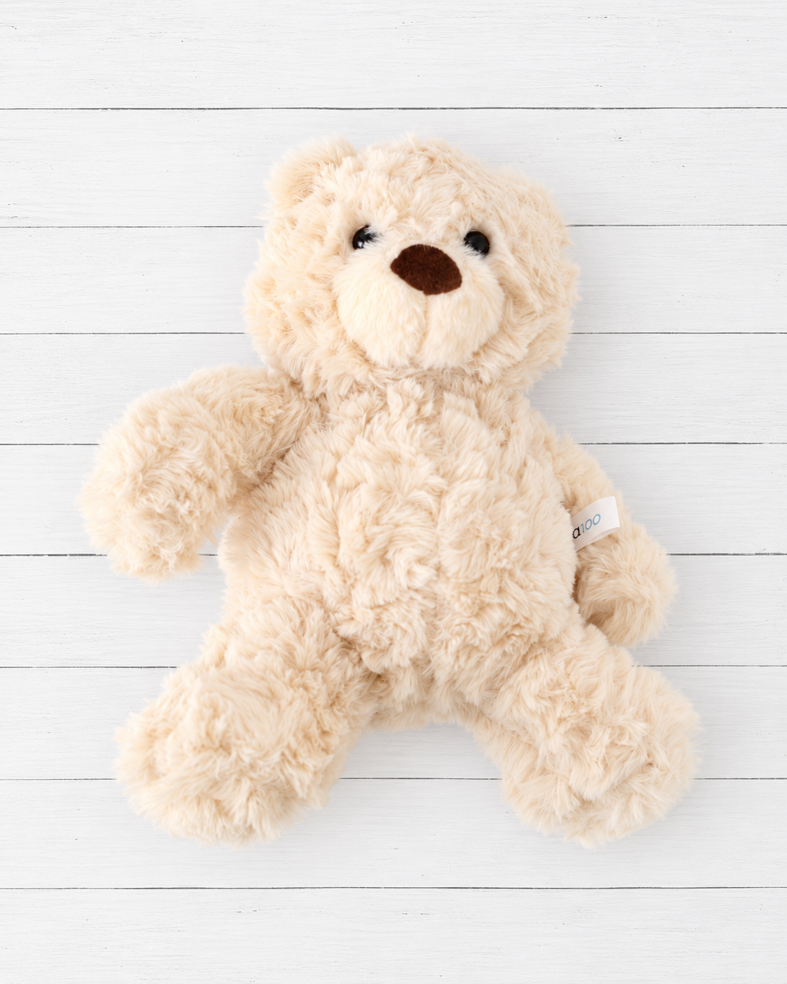 Marshmallow the Bear plush stuffed animal, a soft cream-colored teddy bear about 10 inches tall