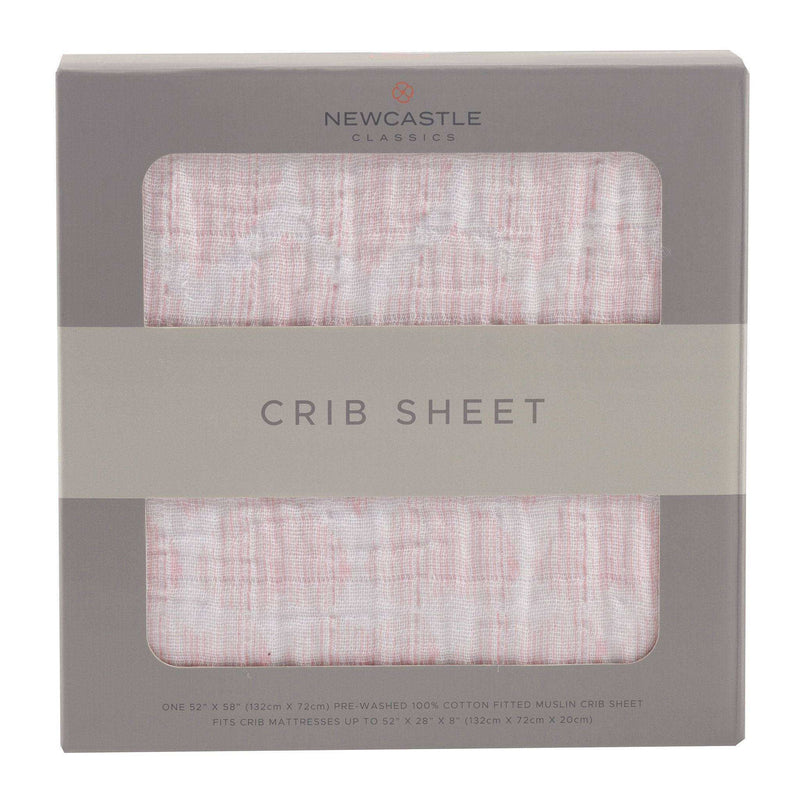 Matchstick Hearts Cotton Muslin Crib Sheet - Everetts Place: Online Boutique - Kids & Babies