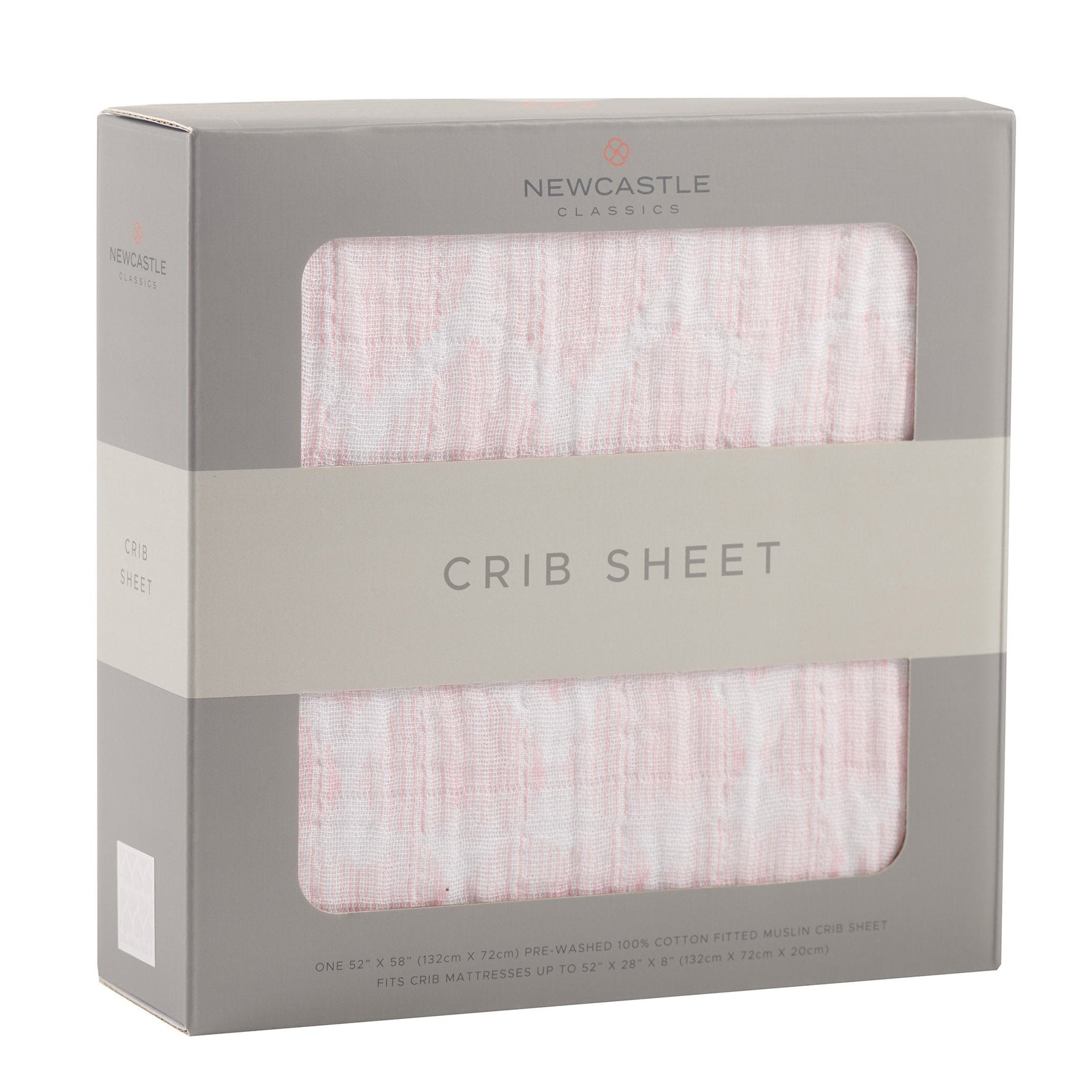 Newcastle Classics Matchstick Hearts Cotton Muslin Crib Sheet for Standard Cribs - Furniture > Baby & Toddler Furniture > Crib & Toddler Bed Accessories Cotton Crib Sheet