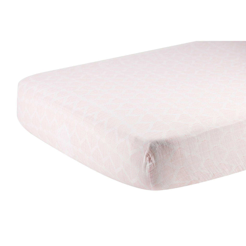 Matchstick Hearts Cotton Muslin Crib Sheet - Everetts Place: Online Boutique - Kids & Babies