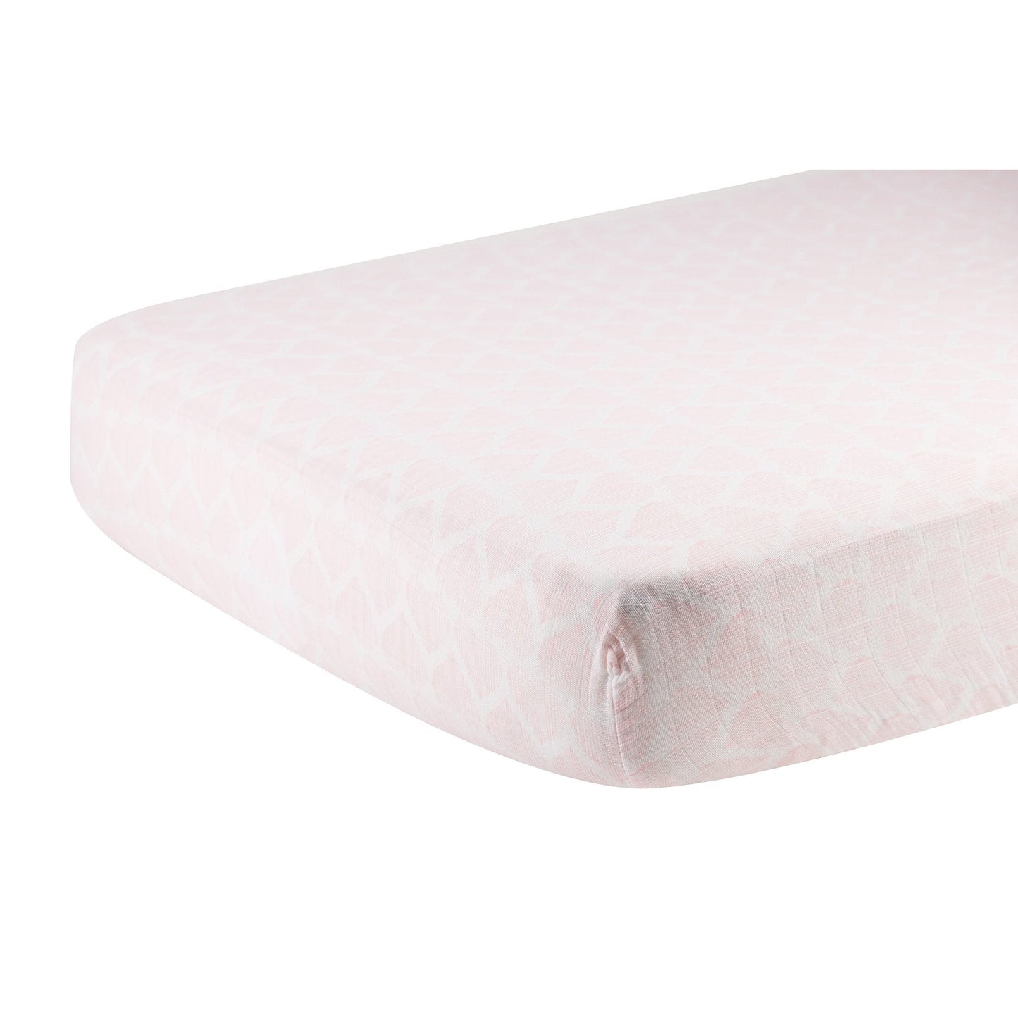Matchstick Hearts Cotton Muslin Crib Sheet for Standard Crib Mattresses Newcastle Classics
