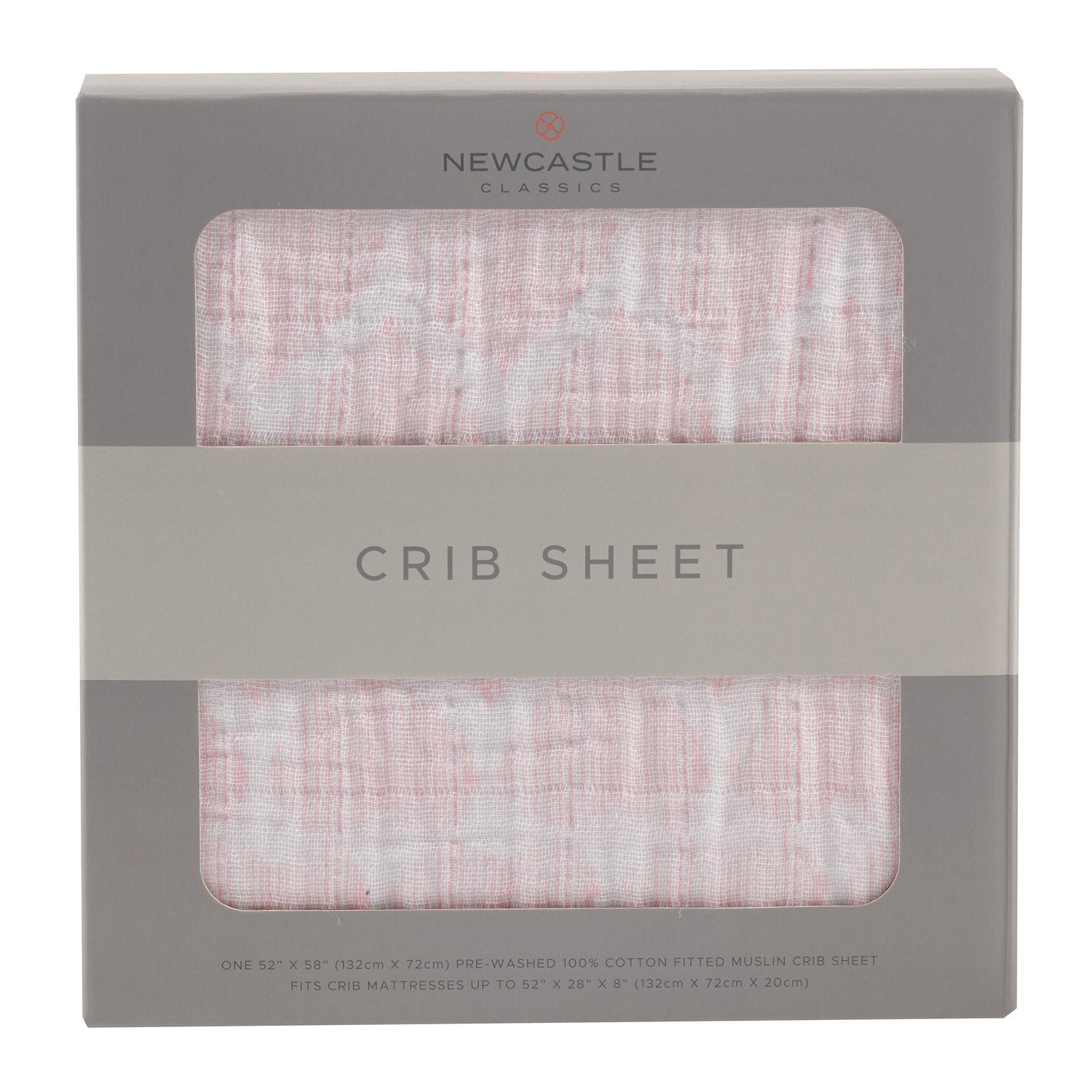 Newcastle Classics Matchstick Hearts Cotton Muslin Crib Sheet for Standard Cribs - Furniture > Baby & Toddler Furniture > Crib & Toddler Bed Accessories Cotton Crib Sheet