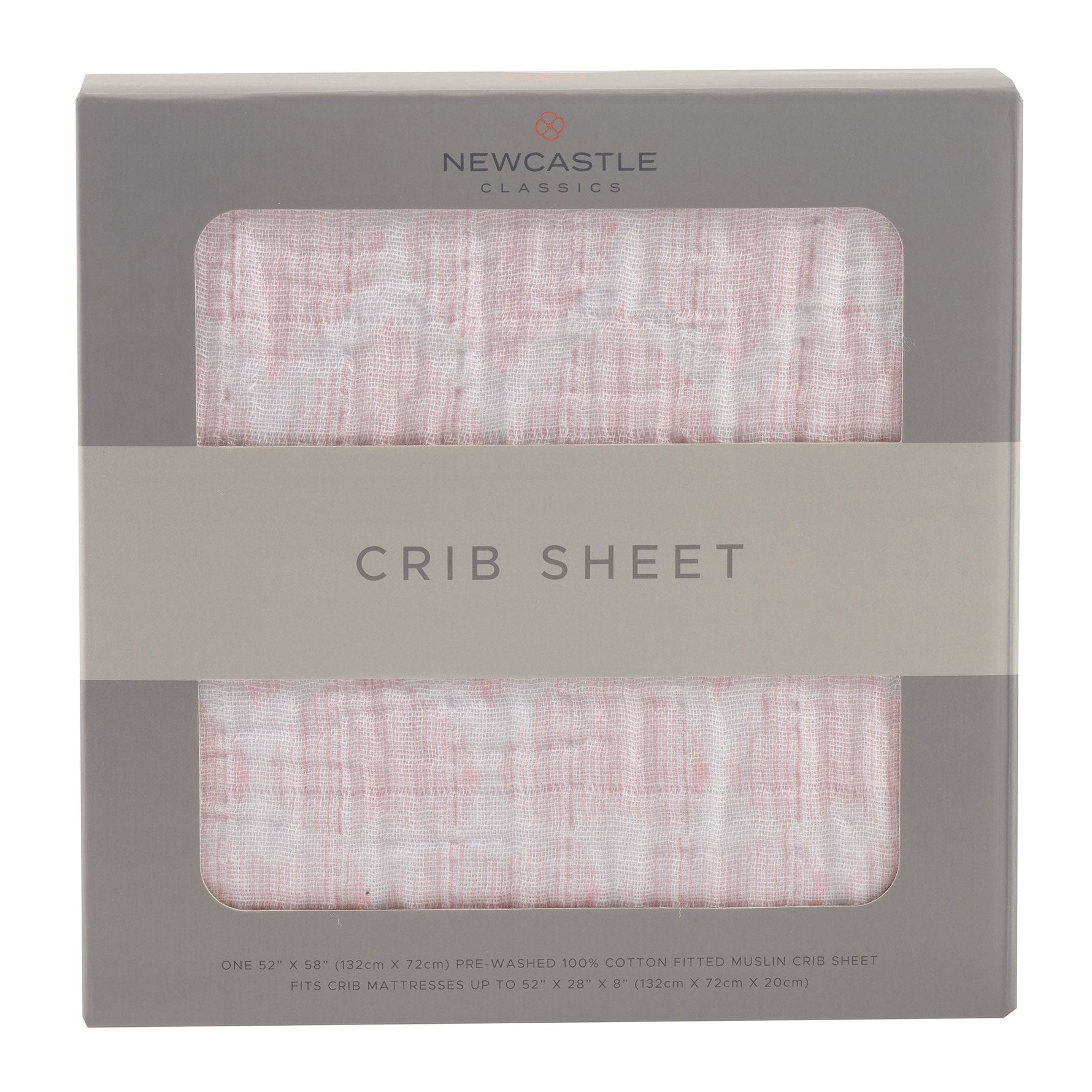 Newcastle Classics Matchstick Hearts Cotton Muslin Crib Sheet for Standard Cribs - Furniture > Baby & Toddler Furniture > Crib & Toddler Bed Accessories Cotton Crib Sheet