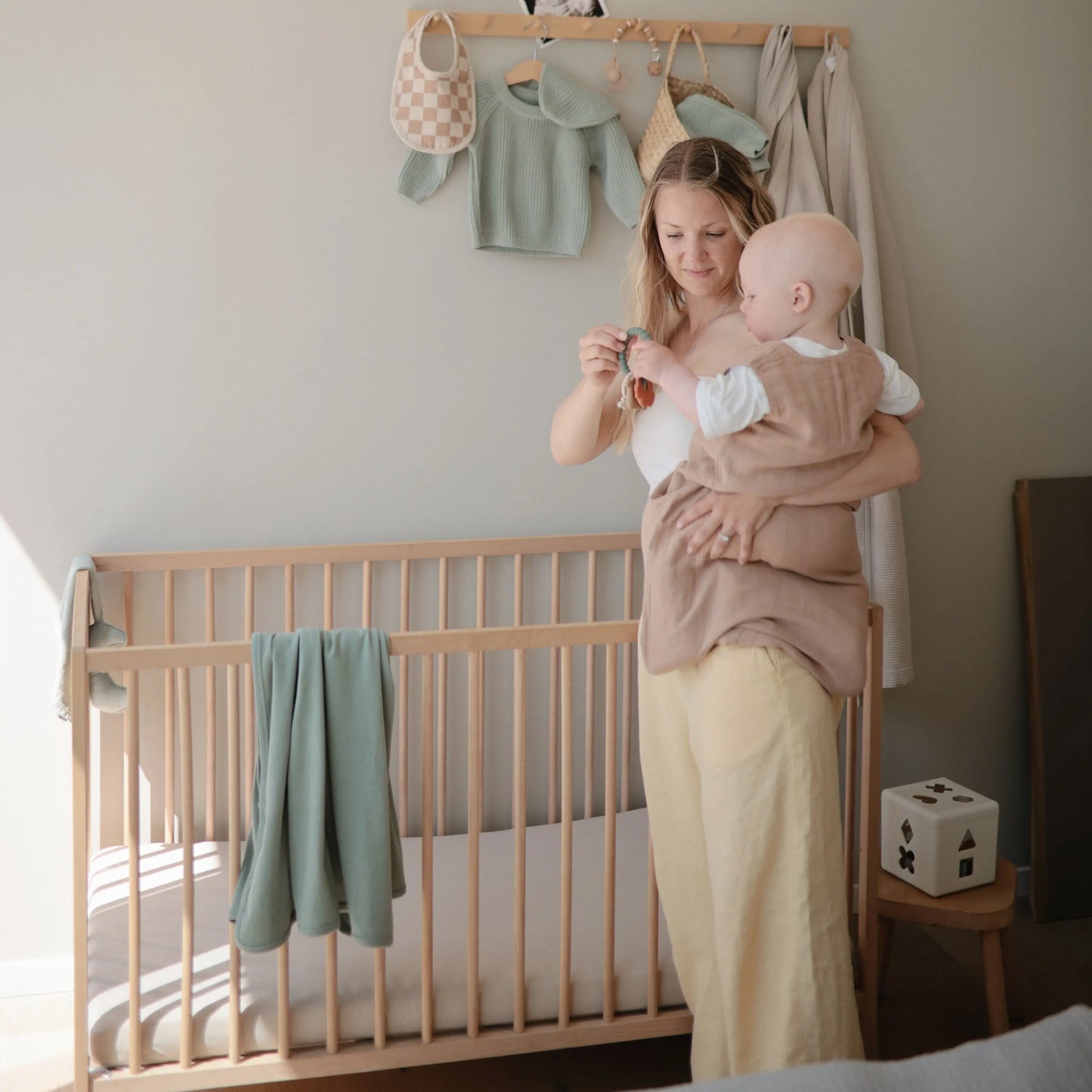 Ribbed Baby Blanket Made From Soft Organic Cotton Mushie