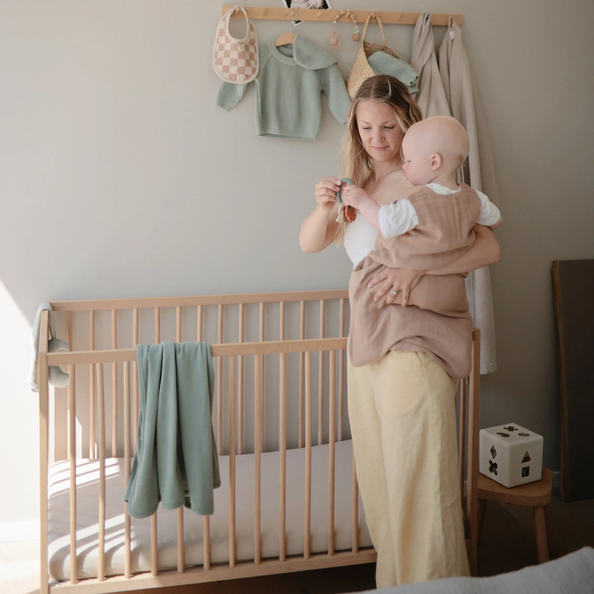 Ribbed Baby Blanket Made From Soft Organic Cotton Mushie