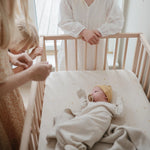 Mushie Mini Muslin Crib Sheet 100 Percent Cotton Extra Soft Breathable Fabric - Home & Garden > Linens & Bedding > Bedding mini crib sheet