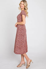 PinkBlush Mauve Floral Sweetheart Midi Dress - 