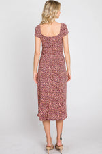 PinkBlush Mauve Floral Sweetheart Midi Dress - 