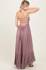 PinkBlush Mauve Smocked Woven Maxi Dress - 