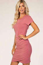 PinkBlush Mauve Wrap T-Shirt Dress - 