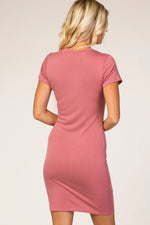 PinkBlush Mauve Wrap T-Shirt Dress - 