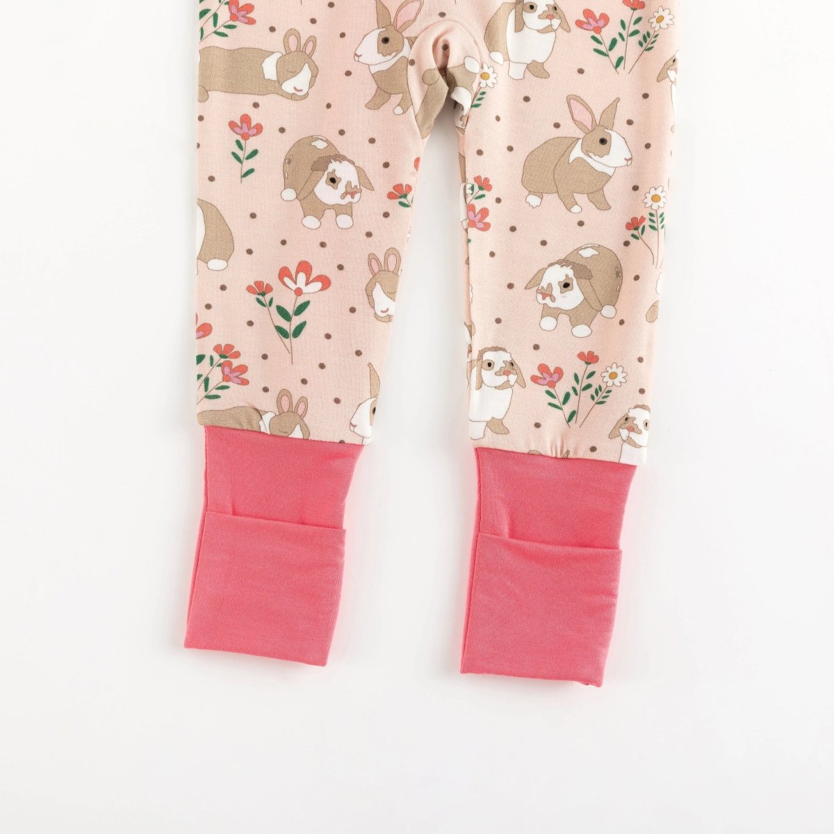 Dreamlet Meadow Bunny Convertible Zip Footies for Babies Dreamlet - Everetts Place Boutique - 