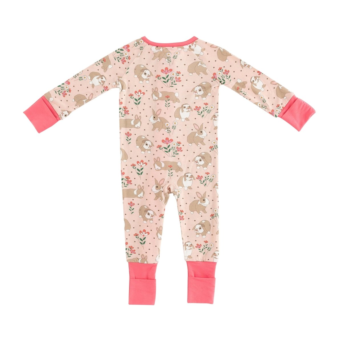 Dreamlet Meadow Bunny Convertible Zip Footies for Babies Dreamlet - Everetts Place Boutique - 