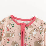 Dreamlet Meadow Bunny Convertible Zip Footies for Babies Dreamlet - Everetts Place Boutique - 