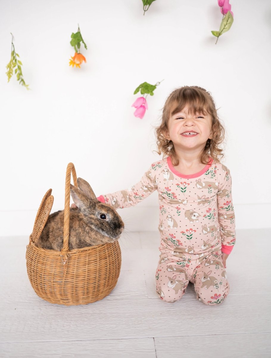 Dreamlet Meadow Bunny Two Piece Bamboo Set For Newborns - Everetts Place Boutique - 