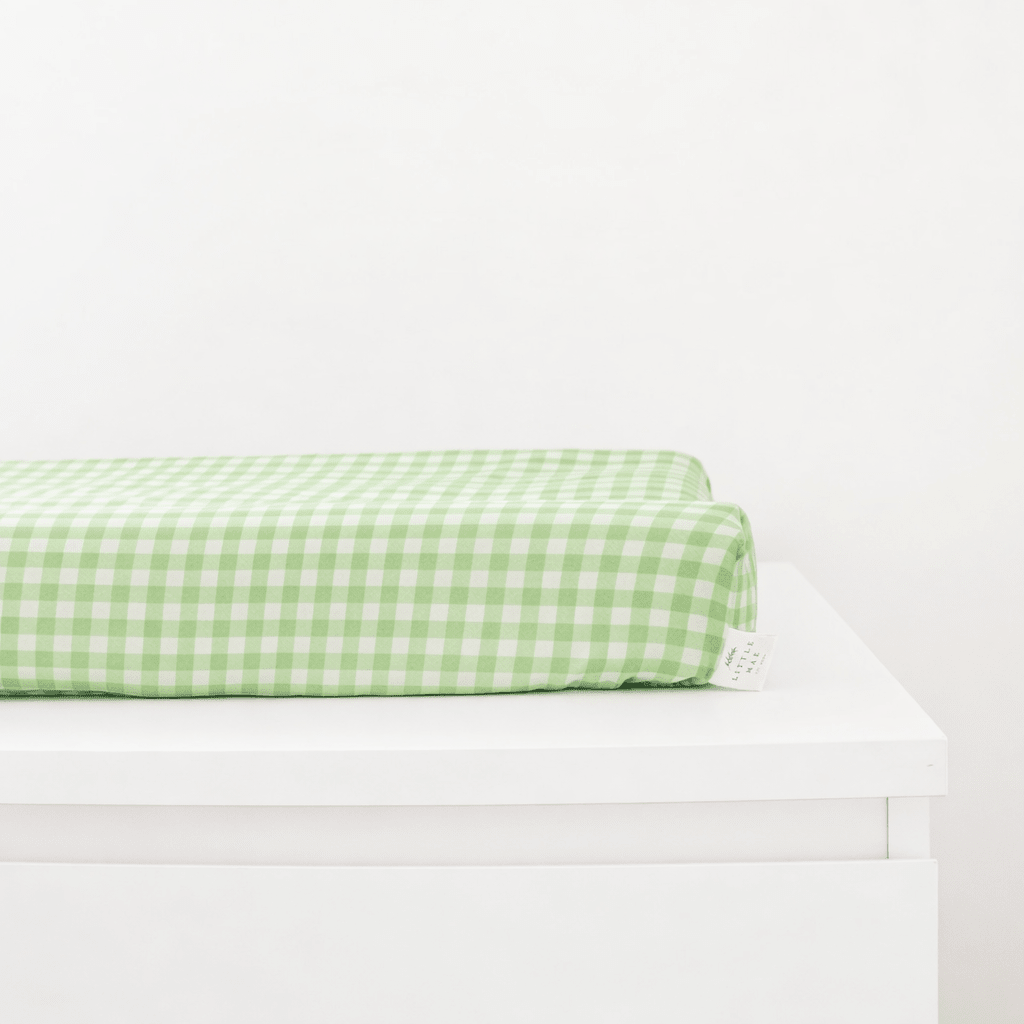 Little Mae & Co Meadow Green Gingaham Changing Pad CoverEveretts Place