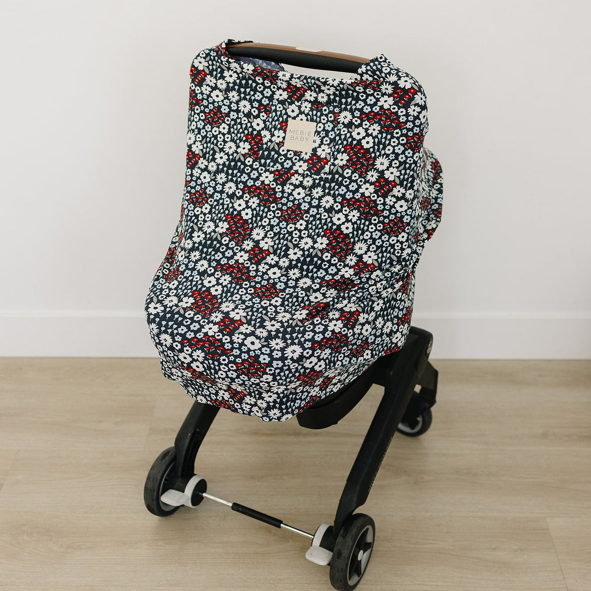 Mebie Baby Mebie Baby Americana Floral Bamboo Multi Use Car Seat And Nursing Cover - 