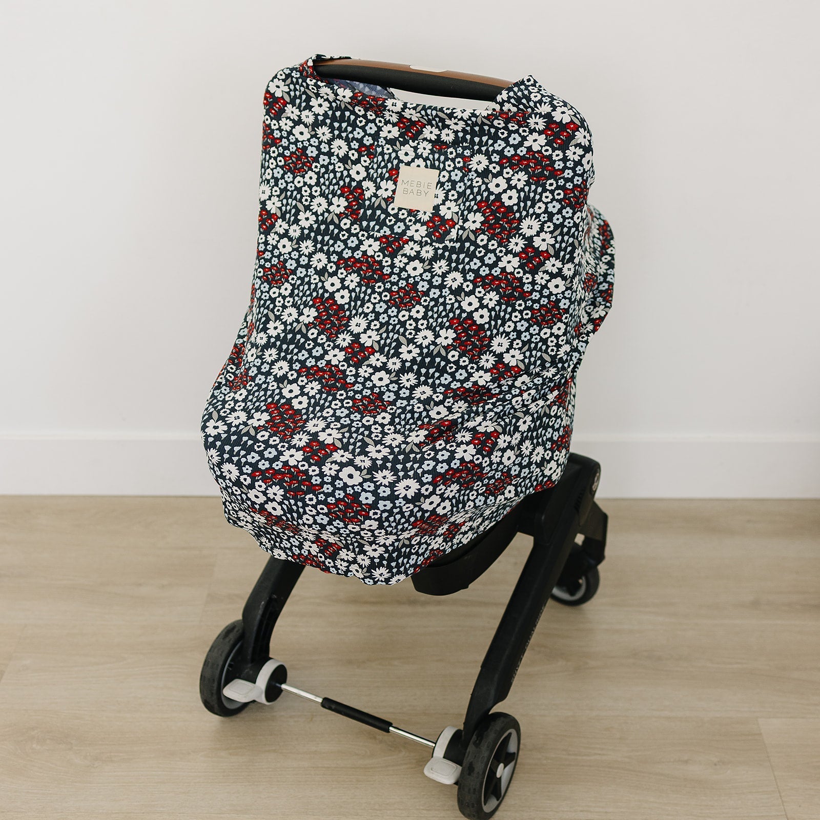 Mebie Baby Mebie Baby Americana Floral Bamboo Multi Use Car Seat And Nursing Cover - 
