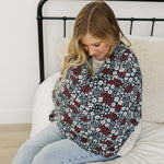 Mebie Baby Mebie Baby Americana Floral Bamboo Multi Use Car Seat And Nursing Cover - 
