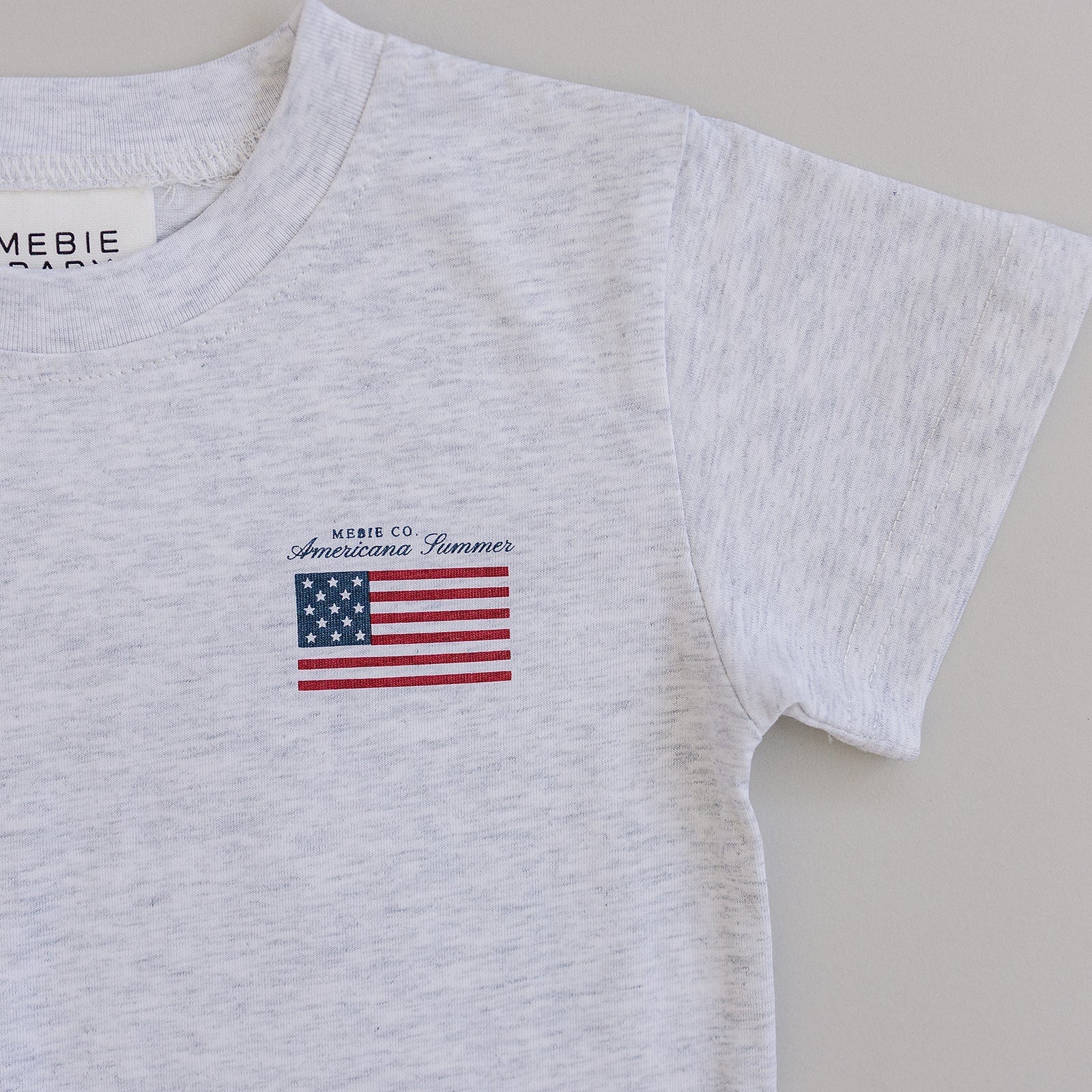 Mebie Baby Mebie Baby Americana Summer Tee for Baby and Toddler Cotton Flag Graphic - 