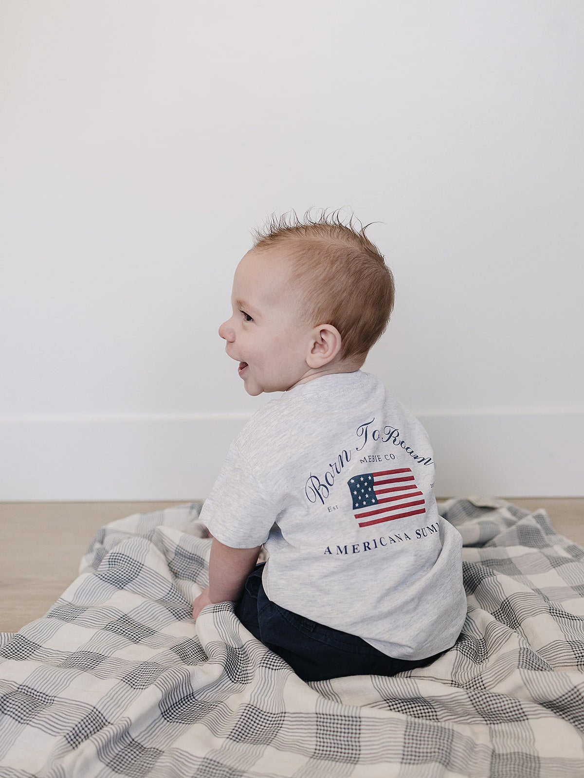 Mebie Baby Mebie Baby Americana Summer Tee for Baby and Toddler Cotton Flag Graphic - 