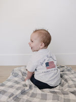 Mebie Baby Mebie Baby Americana Summer Tee for Baby and Toddler Cotton Flag Graphic - 