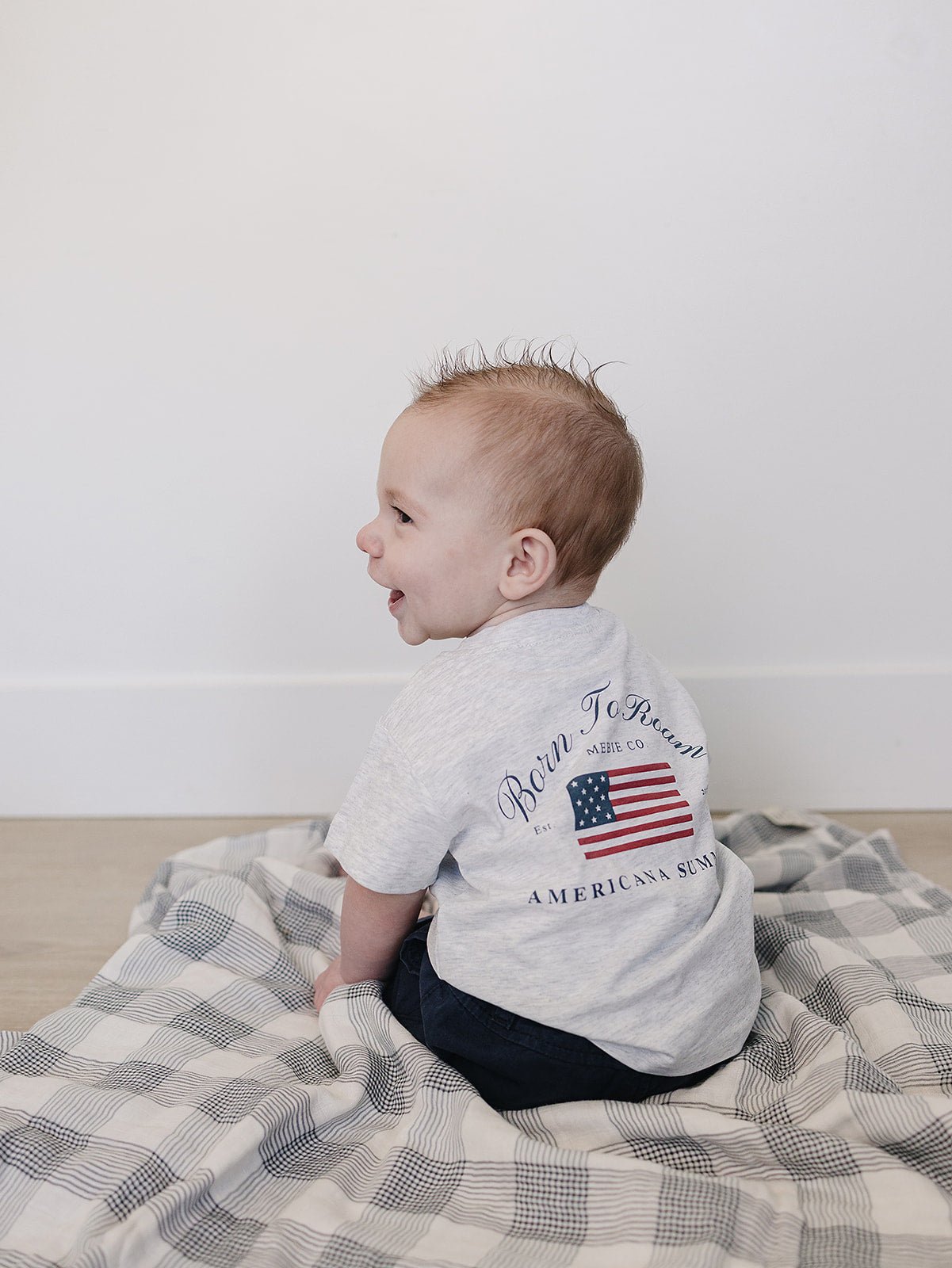 Mebie Baby Mebie Baby Americana Summer Tee for Baby and Toddler Cotton Flag Graphic - 