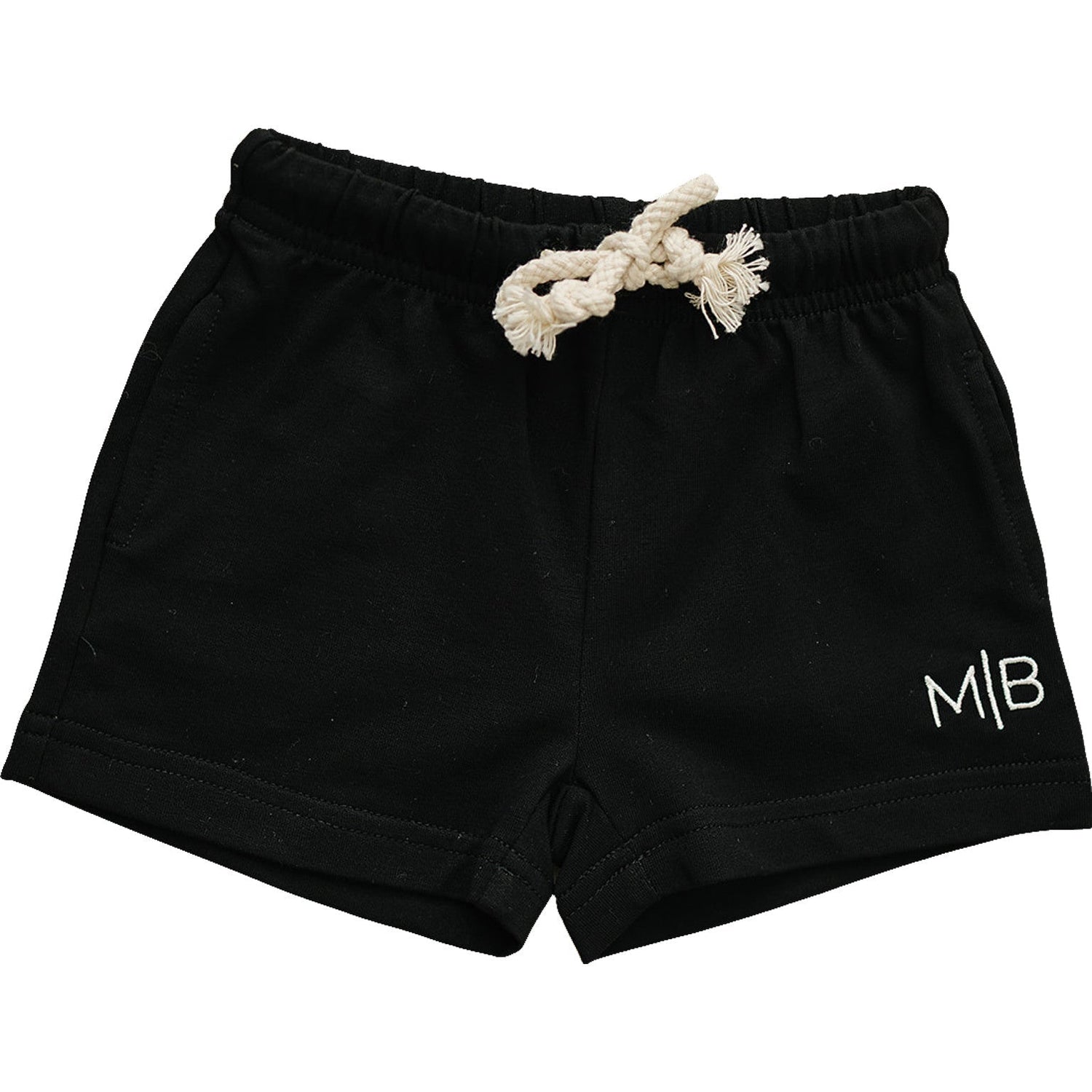 Mebie Baby Mebie Baby Black Pocket Cotton Shorts For Kids All Day Comfort - 