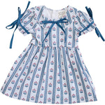 Mebie Baby Mebie Baby Block Print Floral Dress for Baby Girls - 